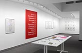 Installation view, Kay Rosen: Lists 1989-2021 - Palimpsest 